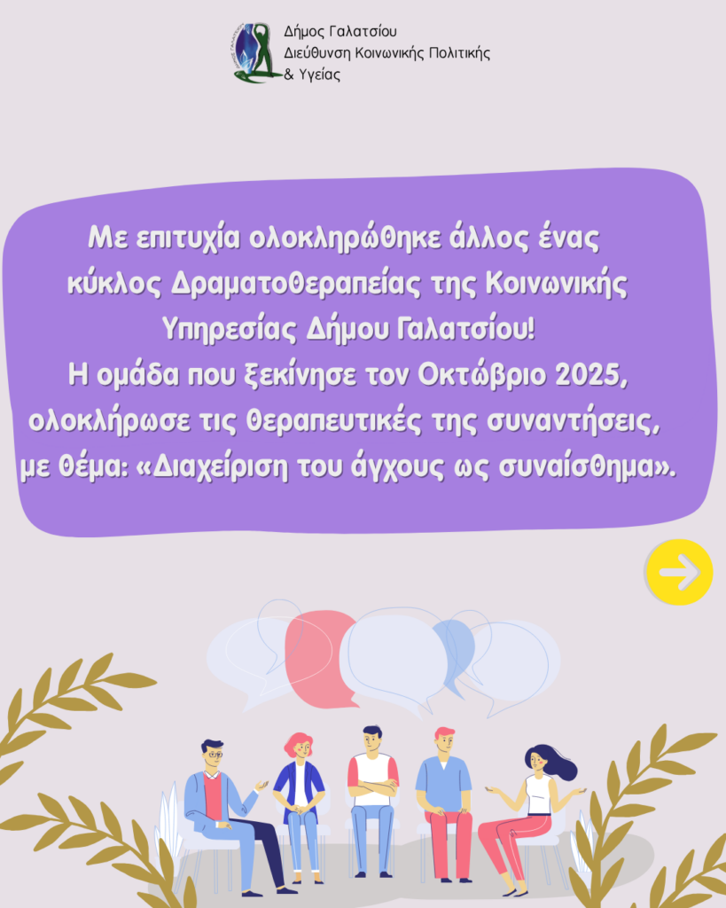Ολοκληρώθηκαν με επιτυχία οι συναντήσεις δραματοθεραπείας, με θέμα τη διαχείριση του άγχους, με τον Κοιν. Λειτουργό – Ψυχοθεραπευτή Νίκο Τσιλιβαράκο